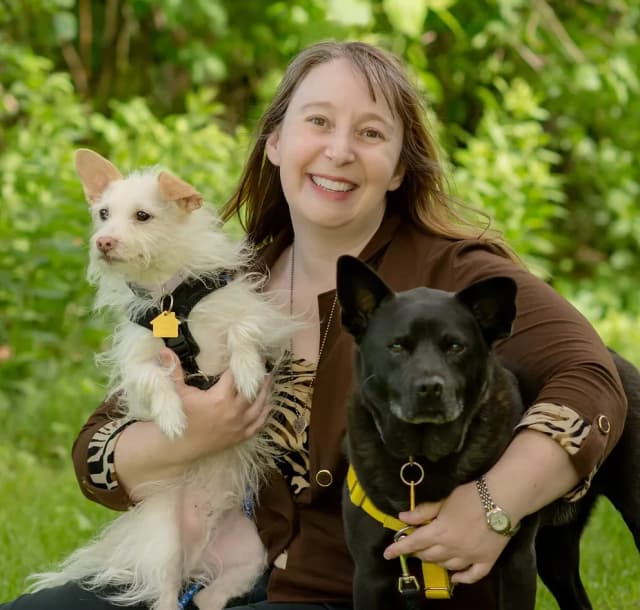 Jody Epstein with her dogs